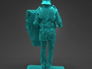 medieval warrior statue 3D Model