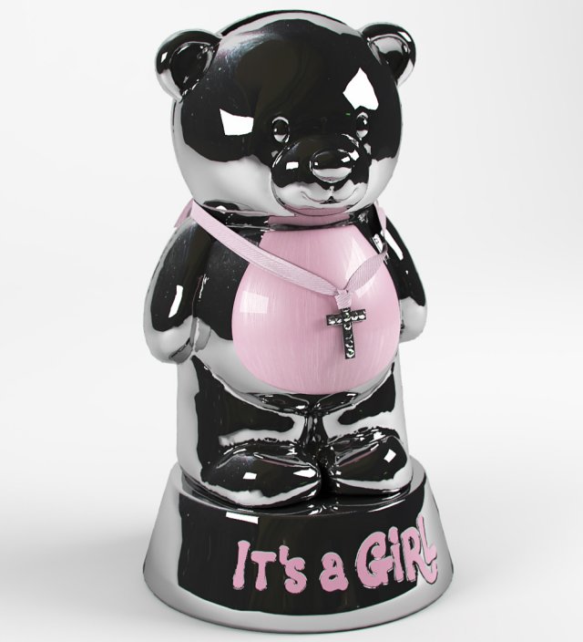 moneybox teddy-bear 3D-Modell .c4d .max .obj .3ds .fbx .stl .blend 