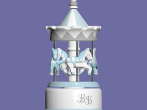 musical carousel bb blue amadeus Modelo 3D