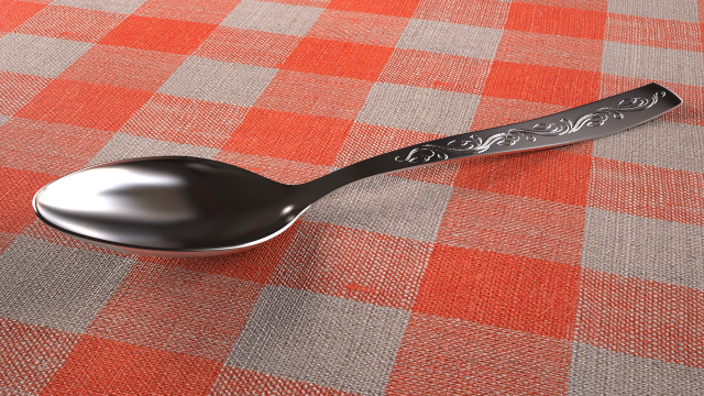 silver spoon Model 3D .c4d .max .obj .3ds .fbx .stl .blend 