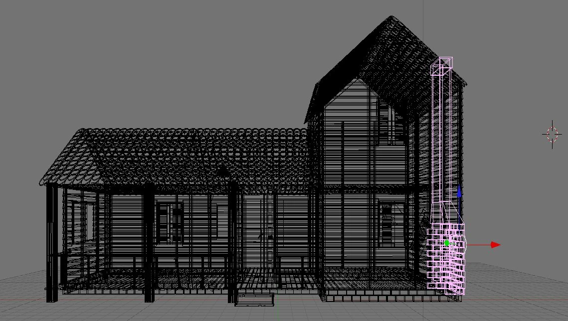 old house 3D Model .c4d .max .obj .3ds .fbx .stl .blend 