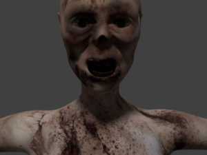 zombie female Modello 3D