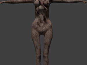 zombie female Modello 3D