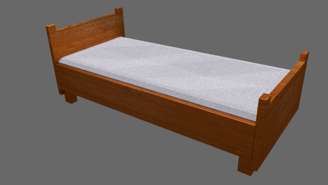 bed 3Dモデル .c4d .max .obj .3ds .fbx .stl .blend 