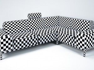 sofa with headrest by trendmanufaktur 3D Модель