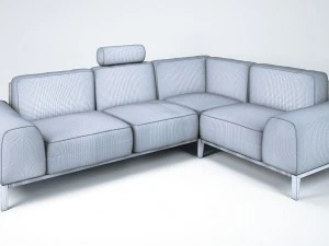 sofa with headrest by trendmanufaktur 3D Model