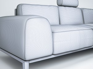 sofa with headrest by trendmanufaktur 3D Модель