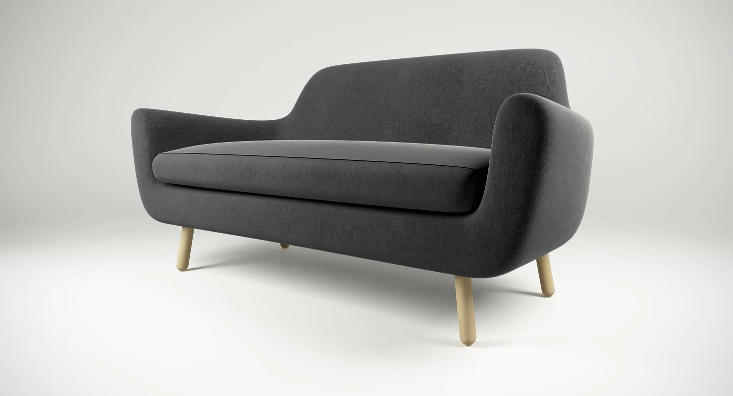 sofa jonah dark grey 3D Model .c4d .max .obj .3ds .fbx .stl .blend 