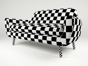 sofa jonah dark grey Modelo 3D