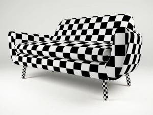 sofa jonah dark grey 3D Model