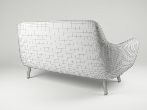 sofa jonah dark grey Modelo 3D