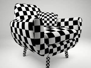 armchair jonah yellow with pillow 3D 模型