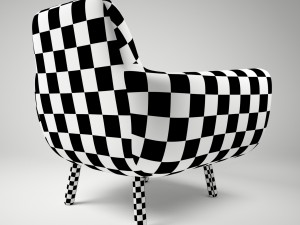 armchair jonah yellow with pillow 3D 模型