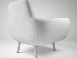 armchair jonah yellow with pillow 3D 模型