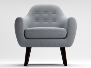 armchair ritchie pearlgrey 3D मॉडल