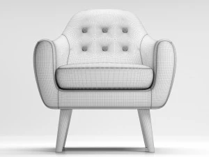 armchair ritchie pearlgrey 3D Model