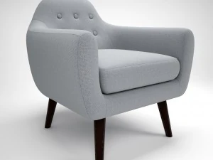 armchair ritchie pearlgrey 3D Model