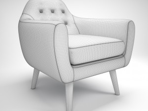 armchair ritchie pearlgrey Model 3D