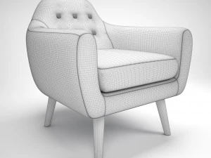 armchair ritchie pearlgrey 3D Model