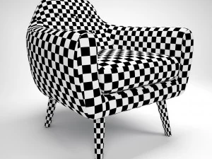 armchair ritchie pearlgrey 3D Model