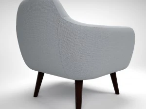 armchair ritchie pearlgrey 3D Model