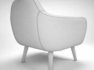 armchair ritchie pearlgrey Model 3D