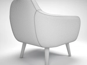 armchair ritchie pearlgrey 3D Model