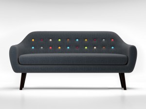 sofa and armchair ritchie set 3D Model