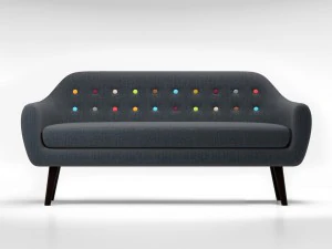 sofa and armchair ritchie set 3D Model