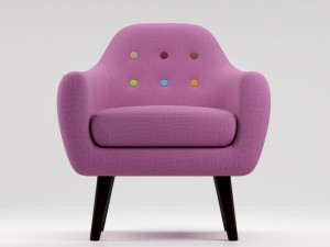 sofa and armchair ritchie set 3D Model