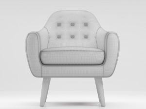 sofa and armchair ritchie set 3D Model
