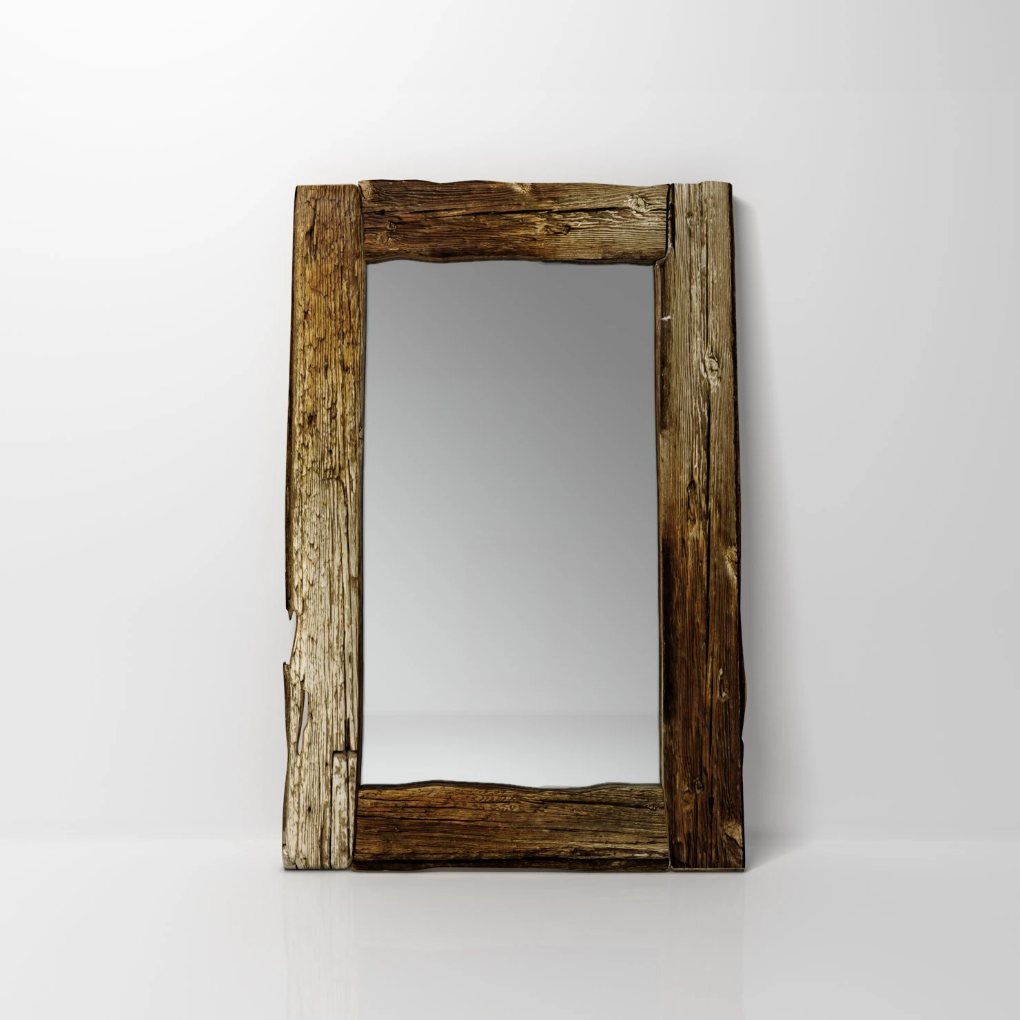 wooden mirror 3D Model .c4d .max .obj .3ds .fbx .stl .blend