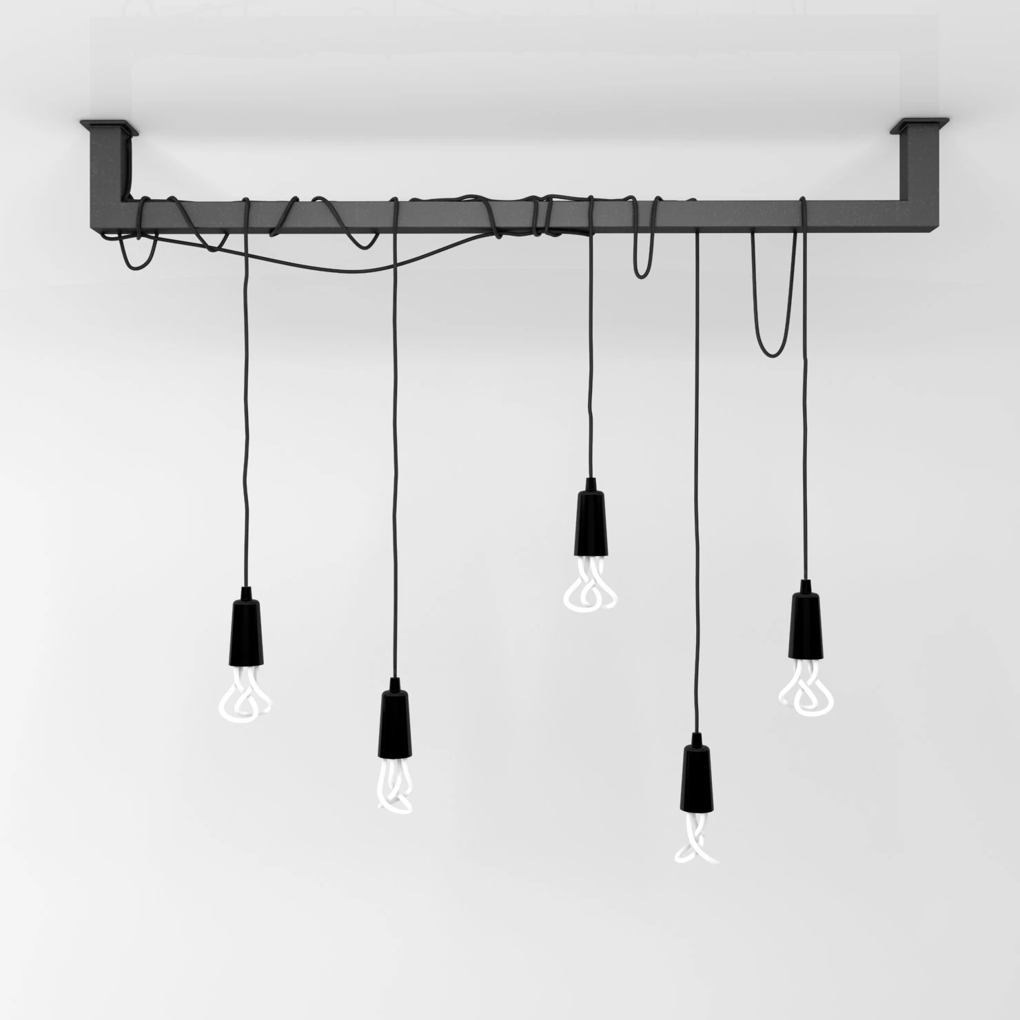 cable bar pendant light with original plumen 001 3D Model .c4d .max .obj .3ds .fbx .stl .blend 