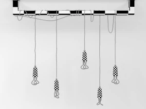 cable bar pendant light with original plumen 001 3D Model
