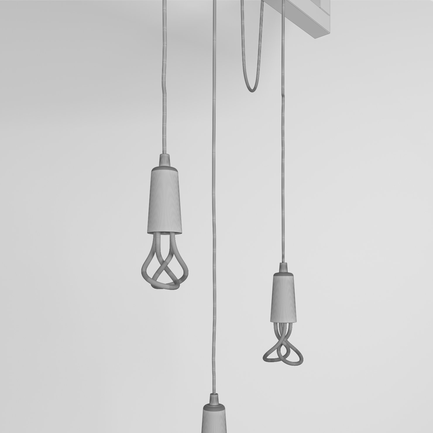 cable bar pendant light with original plumen 001 3D in