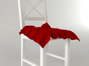 chair white Model 3D