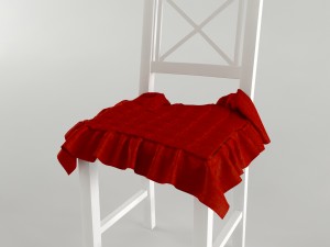 chair white Model 3D