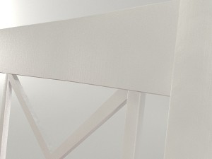 banquette white-red Model 3D