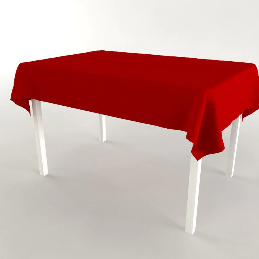 kitchen table white-red 3D Model .c4d .max .obj .3ds .fbx .stl .blend 