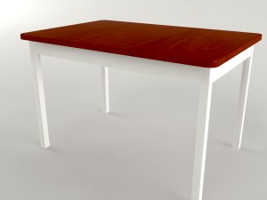 kitchen table white-red Modelo 3D