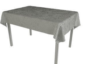 kitchen table white-red Modelo 3D