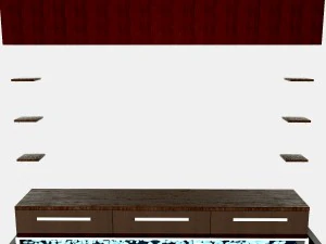 テレビの壁 3Dモデル