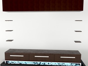 tv wall 3D Model