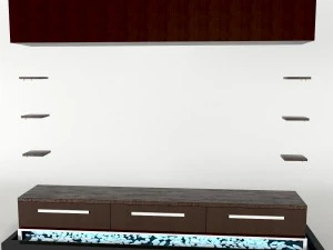 tv wall 3D Model
