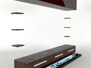 tv wall 3D Model