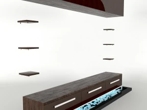 tv wall 3D Model