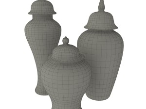 vases yellow blue 3D Модель