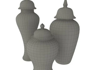 vasi giallo blu Modello 3D