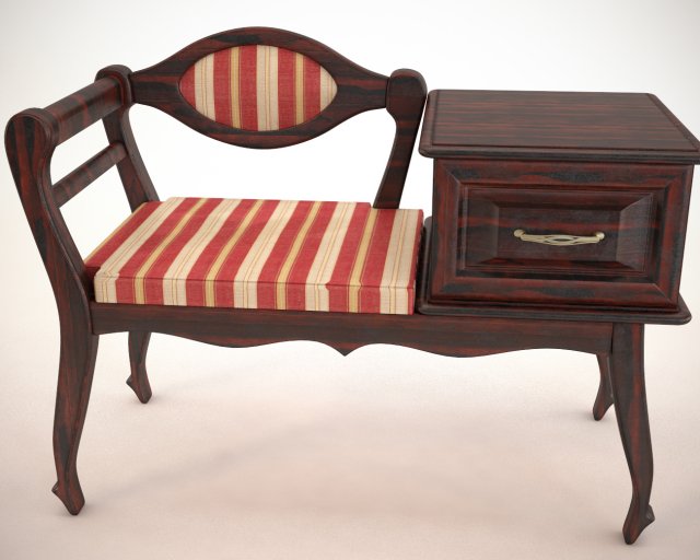 bench telephone banquette Modello 3D .c4d .max .obj .3ds .fbx .stl .blend 