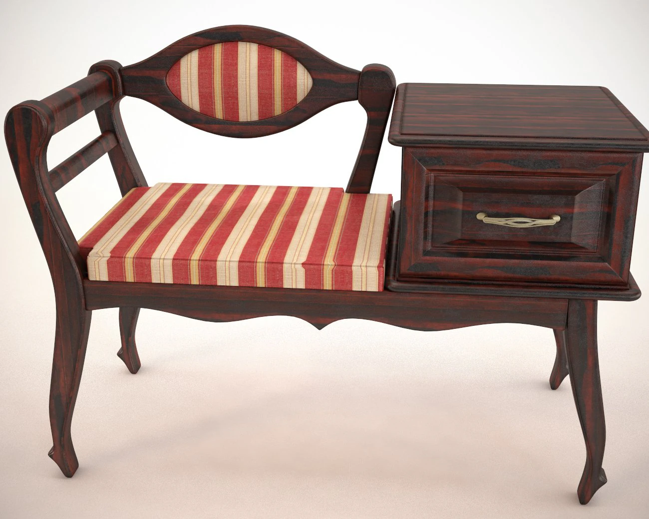 bench telephone banquette 3D Model .c4d .max .obj .3ds .fbx .stl .blend
